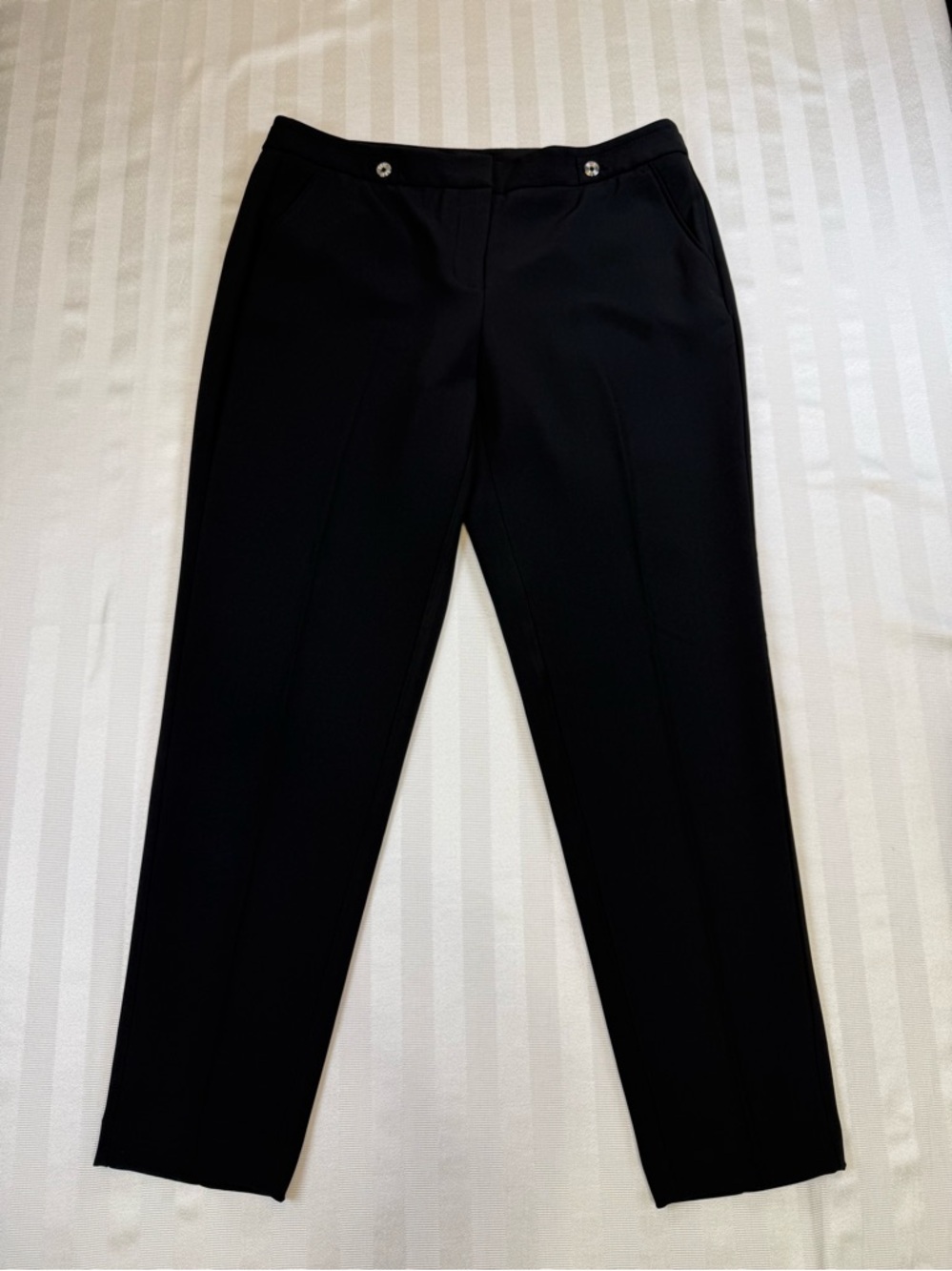 WHBM Taper Ankle Pants Size 8R Black NWOT